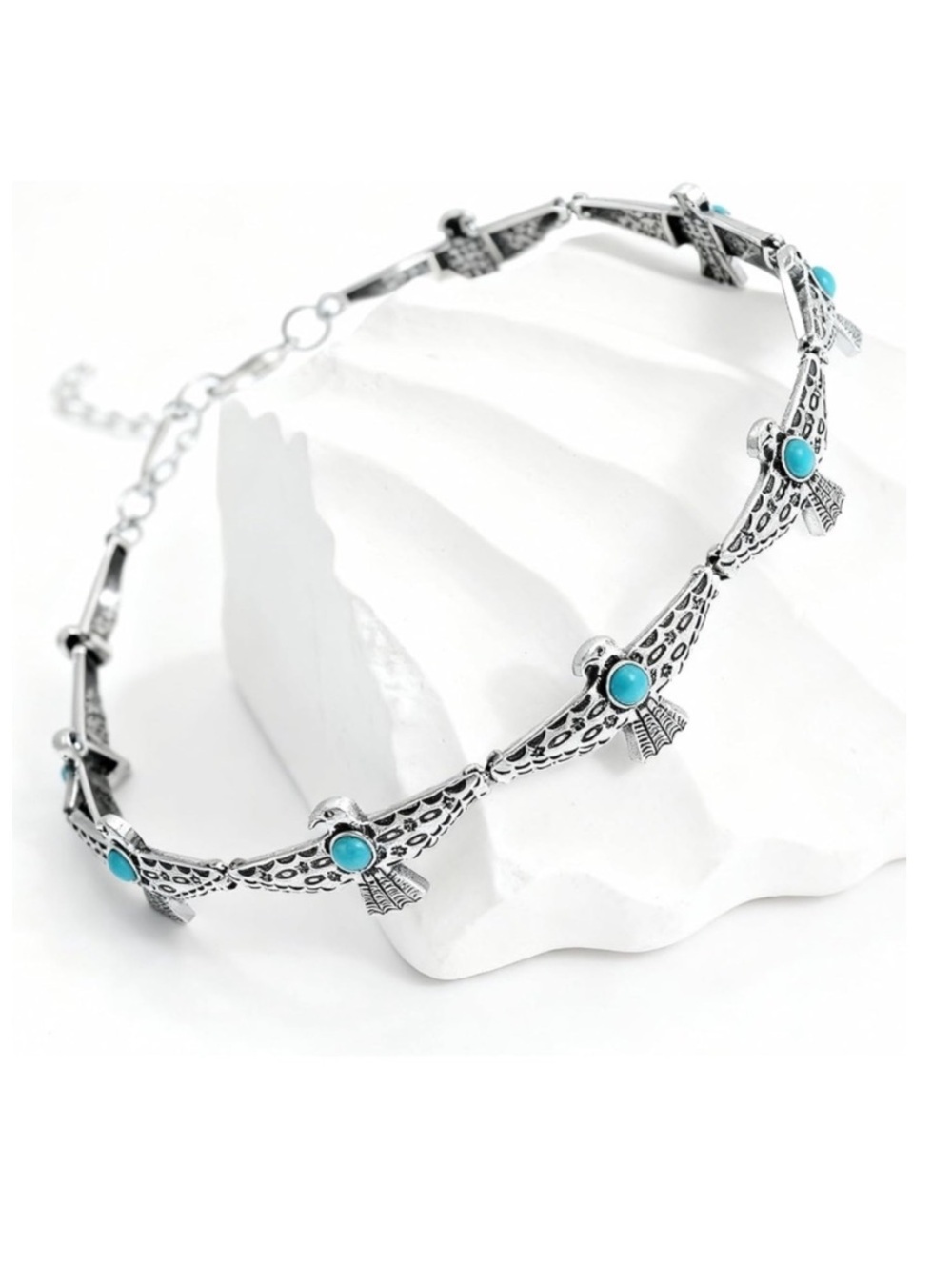 Silver Thunderbird Choker Necklace